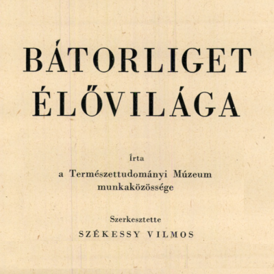 Bátorliget élővilága